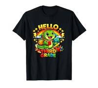 Cute Dinosaur Hello Third Grade Back to School Funny T-Shirt