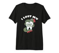 Cute Dinosaur I Lost My First Tooth Funny Tooth Fairy Premium T-Shirt