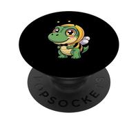 Cute Dinosaur In A Bee Costume Kawaii Dino Buzz PopSockets Adhesive PopGrip