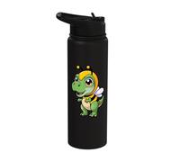 Cute Dinosaur in A Bee Costume Kawaii Dino Buzz Stainless Steel Insulated Water Bottle