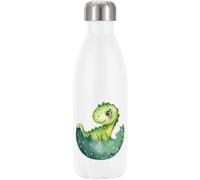 Cute Dinosaur in an Egg Shell Vacuum Insulated Thermal Water Bottle White