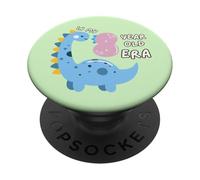 Cute Dinosaur In My 8 Year Old Era Fun Animal 8th Birthday PopSockets Adhesive PopGrip