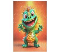 Cute Dinosaur Jigsaw Puzzles for Adults 1000 Piece Wooden Puzzle for Kids Challenging Game （78×53cm）