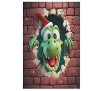 Cute Dinosaur Jigsaw Puzzles for Adults & Kids 1000 Piece Wooden Puzzle Precise Interlocking Educational Game Challenge Toy 78×53cm