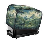Cute Dinosaur Jungle Tropical Toaster Cover 4 Slice Toaster Cover, Dust Cover Kitchen Small Appliance Cover