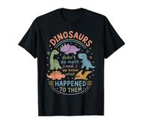 Cute Dinosaur Math Joke Prehistoric Math Teacher Value Graphic T-Shirt