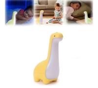 Cute Dinosaur Night Light, Rechargeable Dino Lamp with Cute Shape Room Decor,Portable Bedside Bed Lamp for Bedroom, Living Room, Desk Decorations, Birthday Gifts (Yellow)