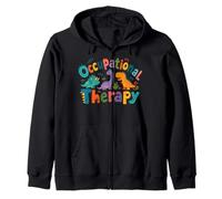 Cute Dinosaur Occupational Therapy Occupational Therapist OT Zip Hoodie