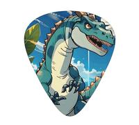Cute Dinosaur Patterned Guitar Picks, 12-Piece Set, Suitable for Bass and Electric Guitar Playing, Ideal for Beginners
