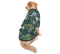 Cute Dinosaur Print Dog Hoodie Pet Sweatshirt, Warm, Soft And Breathable Hooded Clothes For Medium To Large Dogs, Easy-To-Wear Design, For Winter And Fall