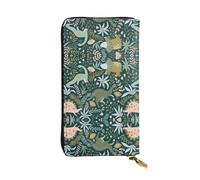 Cute dinosaur Print Leather Long Clutch Wallet – Fashionable Personalized Wallet, Multiple Card Slots, Gift Ready, Black, One Size