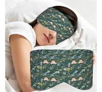 Cute Dinosaur Print Sleep Eye Cover Double Sided Full Wrap for Bed Flights Meditation