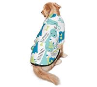 Cute Dinosaur Print Soft Dog Hoodie For Medium To Large Dogs, Warm And Breathable Winter Pet Sweatshirt, Easy To Wear Jumper For Cold Weather