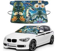 Cute Dinosaur Print Universal Car Windshield Snow Cover, Front Window Protection Cover for SUVs, Trucks & Autos