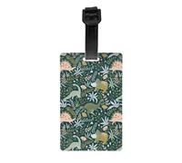 Cute Dinosaur Print UV Print Luggage Tag Vibrant PVC Suitcase ID Bold Artistic Travel Accessory Graduation Gift