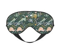 Cute Dinosaur Print Versatile Eye Mask Full Coverage Sleep Aid Lightweight Breathable Travel Camping