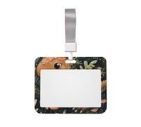 Cute Dinosaur Printed ID Badge Holder with Lanyard, Clear Plastic Badge Holder for Work, School, Hospital, Security - Water Resistant & Dirt Proof