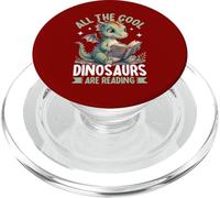 Cute Dinosaur Reading Bookworm ALL THE COOL DINOSAURS ARE PopSockets PopGrip for MagSafe