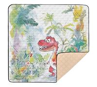 Cute Dinosaur Roamingin Prehistoric Jungle Cute Foldable Baby Playmat for Indoor Outdoor 1-Piecing Infant Play Activity Mat for Baby Toddler Infant, 50'' x 50''