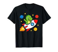 Cute Dinosaur Rocket Space Dino Astronaut Kids T-Shirt