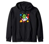 Cute Dinosaur Rocket Space Dino Astronaut Kids Zip Hoodie