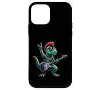 Cute Dinosaur Rock'n Roll Goth Dino Band Rock Star Guitarist Case for iPhone 12 mini