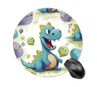 Cute Dinosaur Round Mouse Pad Smooth Glide Gaming Mousepad Extra Density Portable Comfortable Mouse Mat for Desk, Home, Office 7.8x7.8 Inches