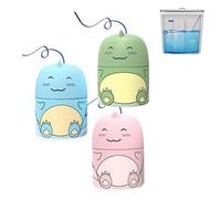 Cute Dinosaur-Shaped Bowl Cleaner Bottle, Toilet Deodorizer Wonder with Carrying Rope, No Dirty Hands, Ocean,Jasmineand Peach Scent, One Bottle Can Use About Three Months (Mix)
