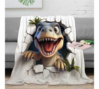 Cute Dinosaur Sherpa Blanket Toy Dragon Print Fleece Throw Blanket for Sofa Bed Couch Adult 3D Fuzzy Blanket Gift Plush Blanket Room Decor 50x60inch(127x152cm)