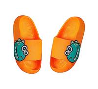 Cute Dinosaur Slides Slippers Clearance Shower Shoes Slippers Pool Slippers Beach Pool Slide Sandals Unisex-Child Comfort Slides Swim Shoe Kids Sliders New 2#_Orange 13.5