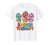 Cute Dinosaur Speech Therapy SLP Communication T-Shirt