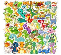 Cute Dinosaur Stickers 50PCS Waterproof Vinyl Decals Pack for Kids Teens Boys Girls Classroom Prizes Party Favors Teaching Rewards DIY Crafts Scrapbooks Laptop Water Bottles Phone Case