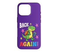 Cute Dinosaur Student Teacher Back Again to School Welcome Case for iPhone 16 Pro