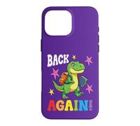 Cute Dinosaur Student Teacher Back Again to School Welcome Case for iPhone 16 Pro Max