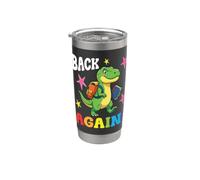 Cute Dinosaur Student Teacher Back Again to School Welcome Stainless Steel Insulated Tumbler
