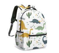 Cute Dinosaur Tractor Digger Truck 40cm Rucksack, 360 Full Print Cartoon Construction Vehicles School Bag for Kids Nursery Primary School (04)