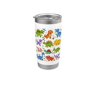 Cute Dinosaur Types Educational Prehistoric Reptile Gifts Stainless Steel Insulated Tumbler