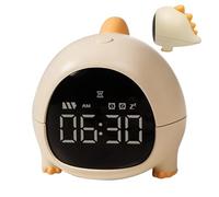 Cute Dinosaur Watch, Digital Alarm Clock, 4.02x3.39x3.31 Inch Portable Display with LED Screen, Soft Silicone Case, Cartoon Design Bedside Decor, Trainer PE