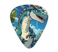 Cute Dinosaur Wear-resistant guitar picks, thin, medium, heavy, 12 pieces of guitar picks, suitable for guitar, bass, electric guitar, ukulele,