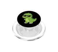 Cute Dinosaur with Sunglasses Dino Lover PopSockets PopGrip for MagSafe