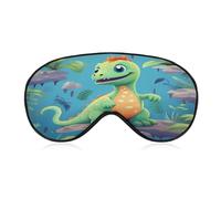 Cute Dinosaures Eye Mask, Side Sleeping Mask Light Blindfold Sleeping Mask Nose Pad and Elastic Band for Children Women and Men
