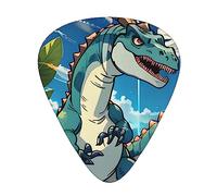 Cute Dinosaurguitar Plectrums 12 Piece Set, 3 Thicknesses For Acoustic Guitar, Bass Guitar, &Electric Guitar And More.