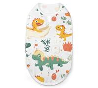 Cute Dinosaurs Bathtube Dog And Cat Clothes Pet Summer Sleeveless T Shirt Basic Vest L