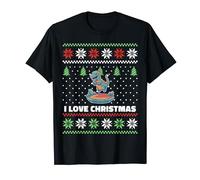 Cute Dinosaurs on a Trampoline Christmas Xmas Design T-Shirt