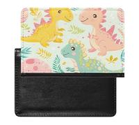 Cute Dinosaurs Passport Holder Cover Wallet Card Case with Vaccine Card Slot Travel Accessories for Women Men