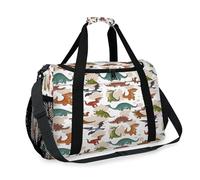 Cute Dinosaurs Pattern Travel Duffel Bag for Girls Boys Women Men Color Dinosaurs Weekend Overnight Bag Shoulder Tote Luggage Handbag for Travel Sports Gym