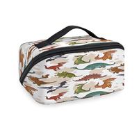 Cute Dinosaurs Pattern Travel Makeup Bags for Women Men Girls Boys Color Dinosaurs Wash Pouch Bag Portable Toiletry Cosmetic Toiletries Organizer Shower Bag