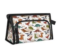 Cute Dinosaurs Pattern Travel Toiletry Bag for Women Men Girls Boys Color Dinosaurs Multifunctional Makeup Pouch Bag Wash Toiletries Cosmetic Organizer Shower Bag