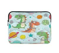 Cute Dinosaurs Space Computer Sleeve, Quilted Laptop Case 15 Inch for Women