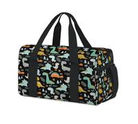 Cute Dinosaurs Sport Duffel Bags for Kids Girls Boys Women Men Dino Cartoon Overnight Weekender Travel Bag Tote Carry Gym Casual Duffel Bags